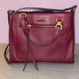 Tommy Hilfiger Burgundy Cross Body